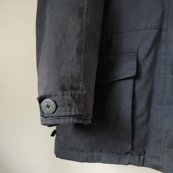 Woolrich Arctic Parka Duck Down Coat Coyote Fur Hood Size Large Black - Picture 8 of 15